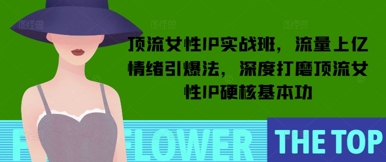 顶流女性IP实战班，流量上亿情绪引爆法，深度打磨顶流女性IP硬核基本功-8U创业网