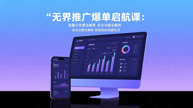 （15567期）无界推广爆单启航课：流量分发算法解密 后台功能全解析 投放前必知避坑点-8U创业网