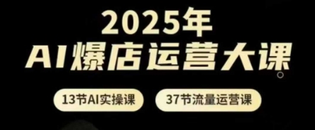 2025年AI爆店运营大课，13节AI实操课+37节流量运营课-8U创业网
