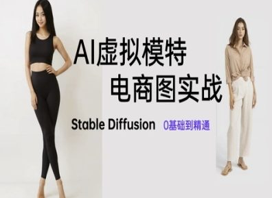 AI虚拟模特电商图实战，AI绘画Stable Diffusion 0基础到精通-8U创业网