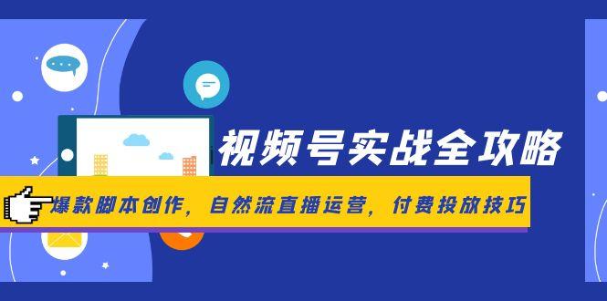 （14925期）视频号实战全攻略，爆款脚本创作，自然流直播运营，付费投放技巧-8U创业网