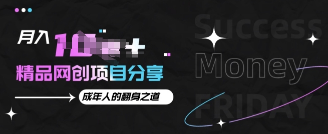 月入十个的网创项目分享，成年人的最快翻身之道-8U创业网
