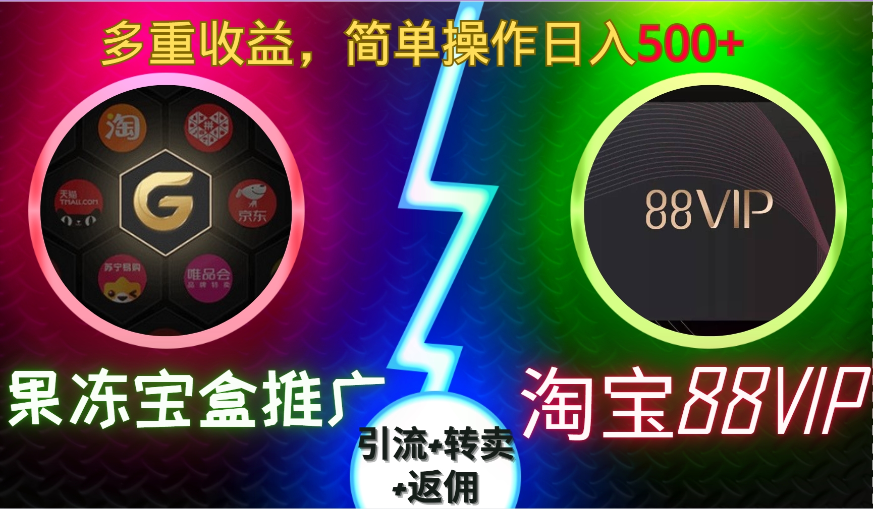 果冻宝盒推广88VIP，引流+转卖+返佣，多重收益，简单操作日入5张【揭秘】-8U创业网