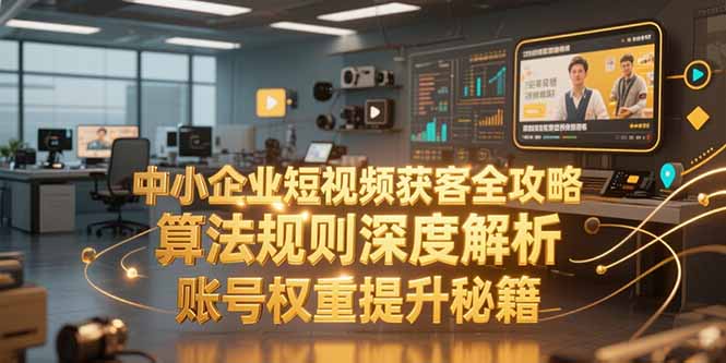 （15326期）中小企业短视频获客全攻略，算法规则深度解析，账号权重提升秘籍-8U创业网