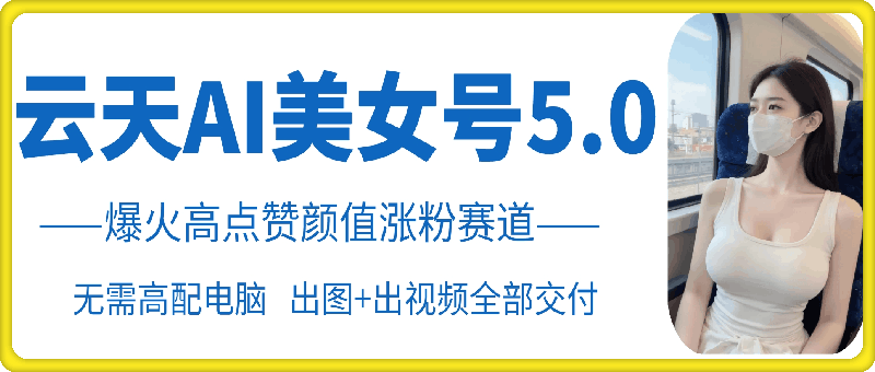 云天AI美女号5.0，爆火高点赞颜值涨粉赛道-8U创业网