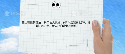 AI养生赛道新玩法，10条作品涨粉5.2W，操作简单，新人小白能轻松制作-8U创业网