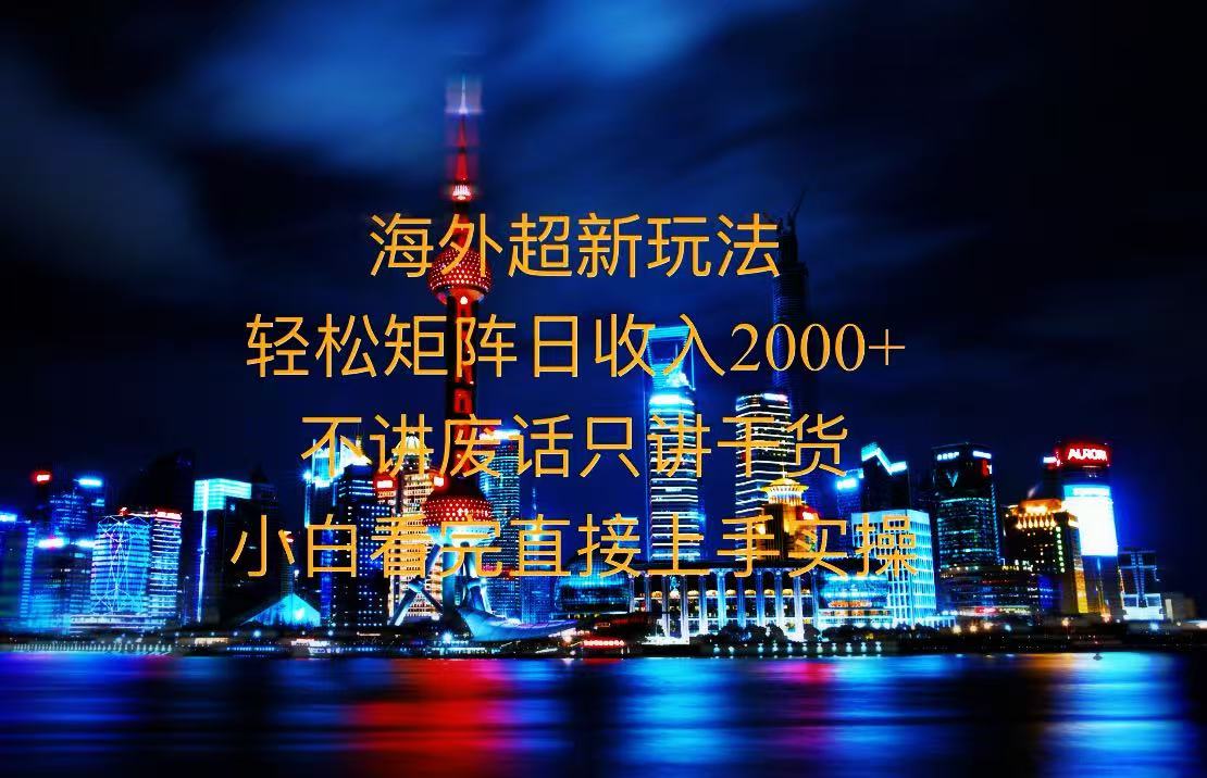 （13583期）2025全新海外暴力玩法，操作简单，小白轻松上手-8U创业网