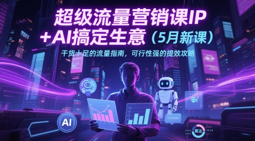 超级流量营销课IP+AI搞定生意（5月新课）干货十足的流量指南，可行性强的提效攻略-8U创业网