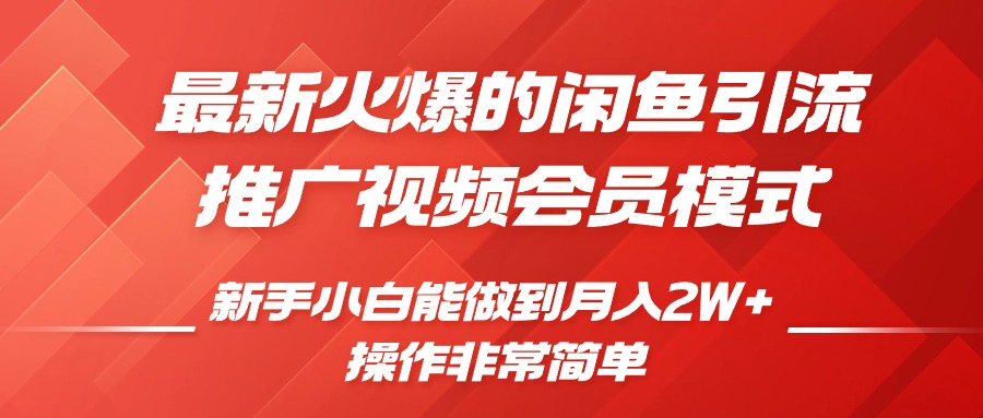 闲鱼引流推广影视会员，0成本就可以操作，新手小白月入过W+【揭秘】-8U创业网