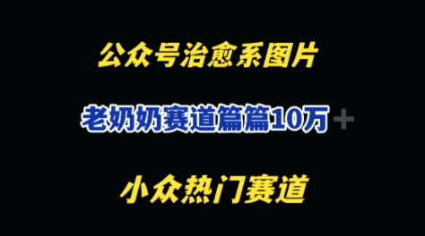 公众号老奶奶治愈系流量主，篇篇10W+-8U创业网