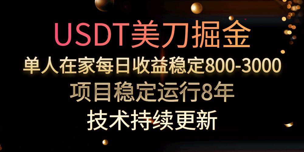 （15527期）USDT美刀掘金，单人每日收益800-3000，稳定运行8年-8U创业网