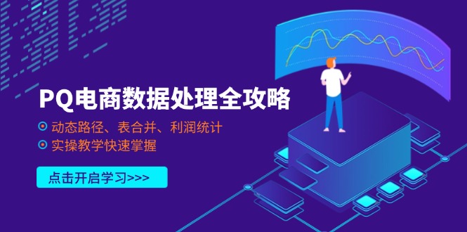 （14240期）PQ电商数据处理全攻略，动态路径、表合并、利润统计，实操教学快速掌握-8U创业网