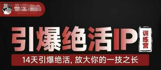 引爆绝活IP训练营，14天引爆绝活，放大你的一技之长-8U创业网