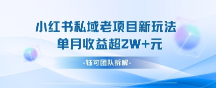 小红书私域项目新玩法，单月变现过W+-8U创业网