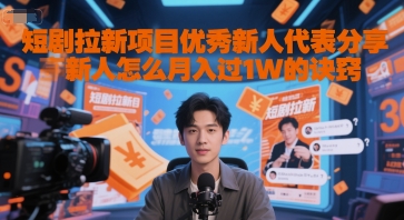 短剧拉新项目优秀新人代表分享新人怎么月入过1W的诀窍-8U创业网