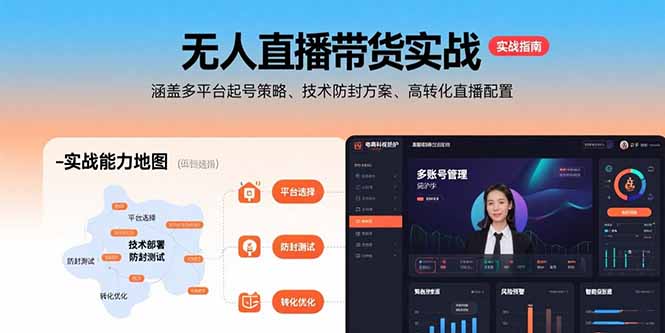 （15622期）无人直播带货实战，涵盖多平台起号策略、技术防封方案、高转化直播配置-8U创业网
