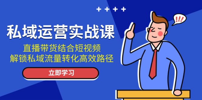 （13587期）私域运营实战课：直播带货结合短视频，解锁私域流量转化高效路径-8U创业网