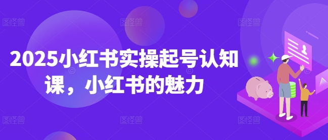 2025小红书实操起号认知课，小红书的魅力-8U创业网