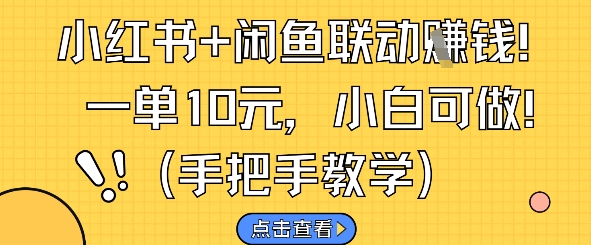 小红书+闲鱼联动挣钱，一单10元，小白可做-8U创业网
