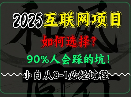 2025年互联网项目搞钱方法论，全是干货，肺腑之言，新手从0-1必经过程，边看边实操-8U创业网