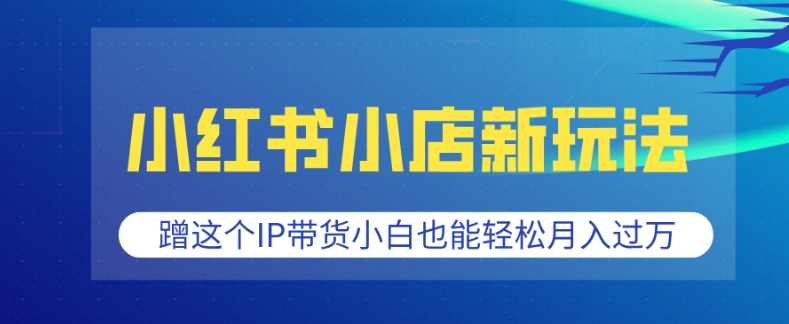 小红书小店新玩法，蹭这个IP带货，小白也能轻松月入过W【揭秘】-8U创业网