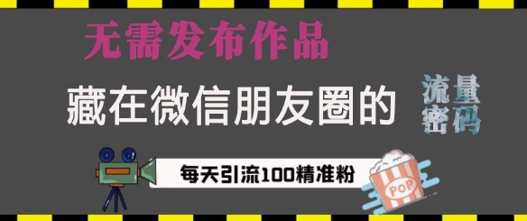 藏在微信朋友圈的流量密码，无需发布作品，单日引流100+精准创业粉【揭秘】-8U创业网