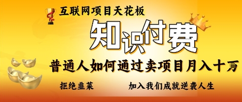 互联网项目天花板，知付付费项目，普通人如何通过卖项目月入十个，拒绝韭菜【揭秘】-8U创业网