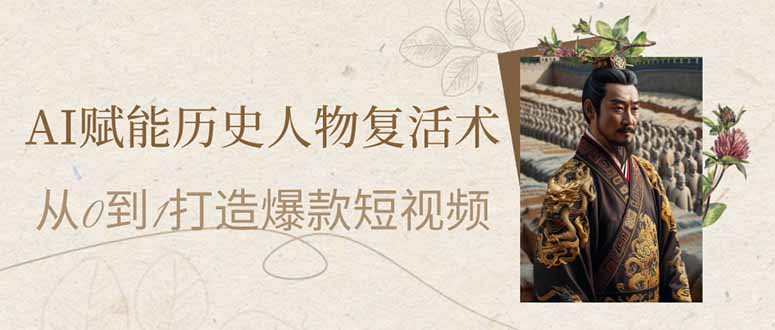 （14311期）AI赋能历史人物复活术：从0到1打造爆款短视频-8U创业网