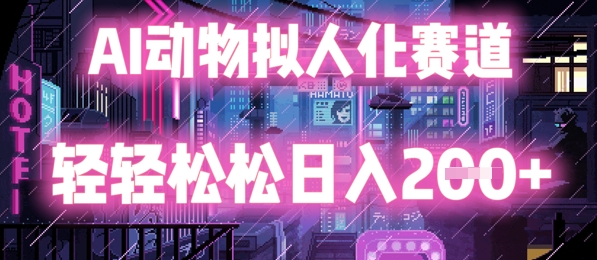 AI动物拟人化赛道，轻轻松松日入2张-8U创业网