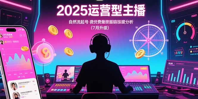 （15508期）2025运营型主播：自然流起号，微付费投放技巧，罗盘数据深度解析(7月更新)-8U创业网