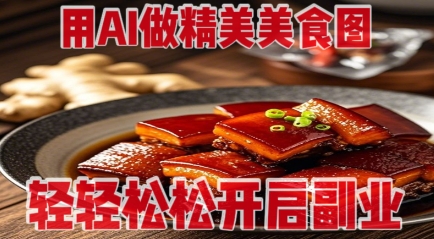 用AI做精美美食图，无需专业设备拍摄，轻轻松松开启副业-8U创业网