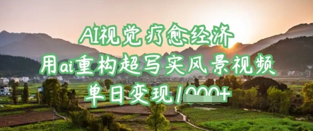 AI视觉疗愈经济：用ai重构超写实风景视频，单日变现多张-8U创业网