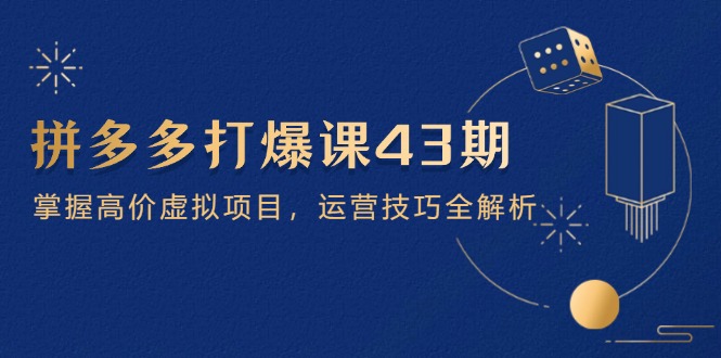 （14546期）拼多多打爆课第 43 期，掌握高价虚拟项目，运营技巧全解析（15节）-8U创业网