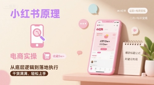 小红书原理以及详细实操流程，小红书电商教程-8U创业网