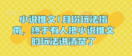 小说推文1月份玩法指南，终于有人把小说推文的玩法讲清楚了!-8U创业网