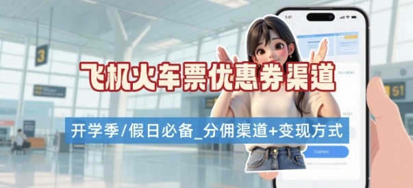 学生党必看！机票火车票优惠券申请渠道 + 项目打法，开学季节日速存-8U创业网