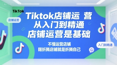 Tiktok店铺运营从入门到精通，店铺运营是基础，不懂运营店铺，瞎折腾店铺就是折腾自己-8U创业网