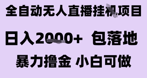 最新全自动抖音无人直播挂G项目，日入2k+ 包落地暴力撸金，小白可做【揭秘】-8U创业网