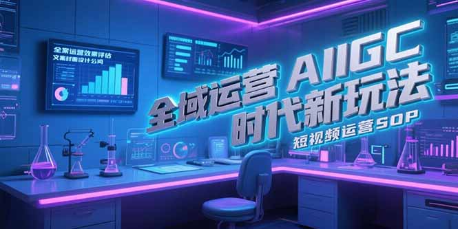 （15327期）全域运营AIGC时代新玩法，文案封面设计公式，短视频运营SOP-8U创业网