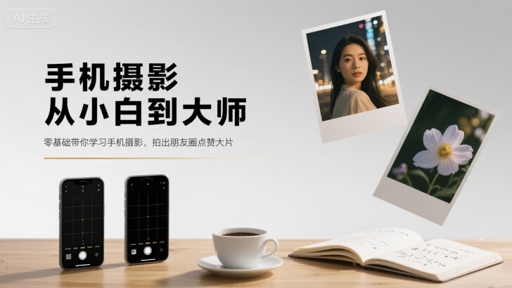 手机摄影从小白到大师，零基础带你学习手机摄影，拍出朋友圈点赞大片-8U创业网