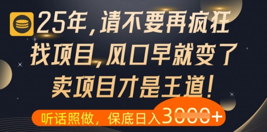 什么？25年你还在疯狂找项目做，醒醒吧，看完这些你全都懂了【揭秘】-8U创业网