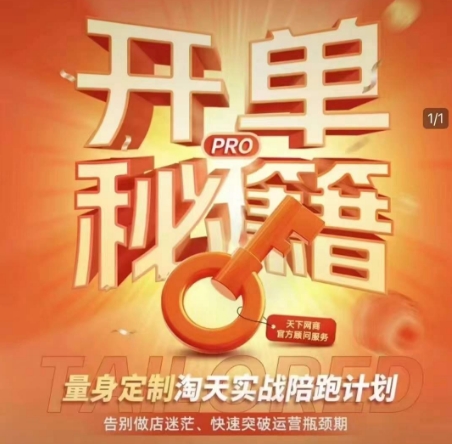 淘宝开单秘籍PRO，量身定制淘天实战陪跑计划，告别做店迷茫、快速突破运营瓶颈期-8U创业网