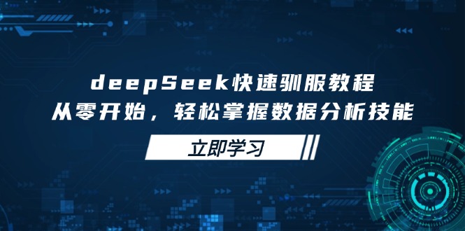 （14536期）deepSeek快速驯服教程，从零开始，轻松掌握数据分析技能-8U创业网