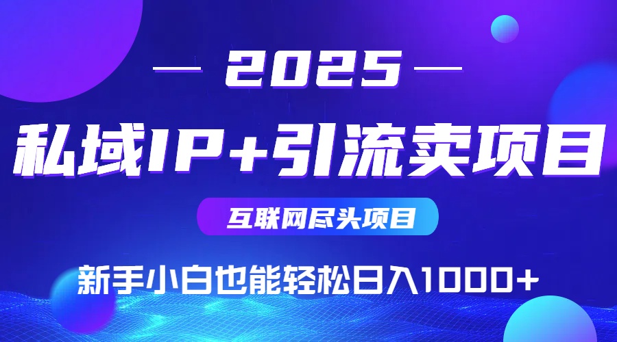 （15531期）2025网创尽头项目，私域IP+引流，新手小白也能在家日入1000+-8U创业网