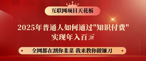 互联网项目天花板，2025年普通人如何通过知识付费实现年入百个【揭秘】-8U创业网
