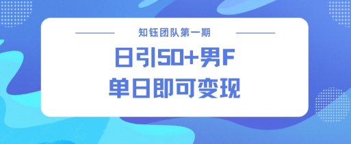 男粉引流新方法不违规，当日即可变现-8U创业网