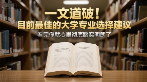 付费文章：一文道破！目前最佳的大学专业选择建议，看完你就心里彻底踏实明朗了-8U创业网