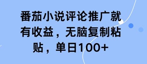 番茄小说评论推广就有收益，无脑复制粘贴，单日100+-8U创业网