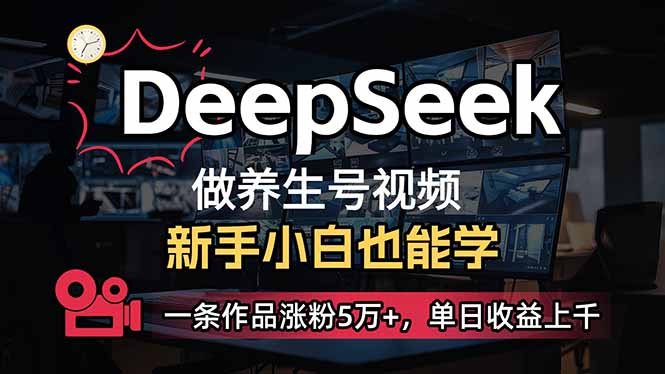 （14199期）小白用DeepSeek做养生号，一条作品涨粉5万+，单日收益上千-8U创业网