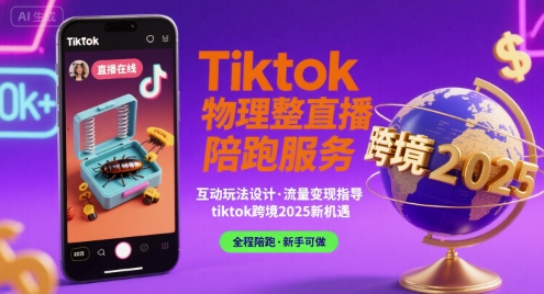 Tiktok物理整蛊直播陪跑服务-tiktok跨境2025-8U创业网
